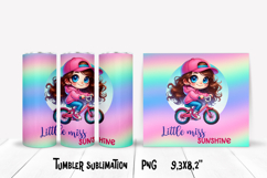 Pink girl tumbler wrap design | Kids tumbler wrap Product Image 1