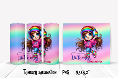 Pink girl tumbler wrap design | Kids tumbler wrap Product Image 1