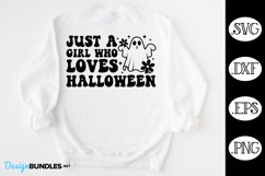 Just A Girl Who Loves Halloween SVG | Halloween Retro SVG Product Image 1