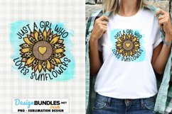 Girl Who Loves Sunflowers | Leopard Sunflower Sublimation Product Image 1