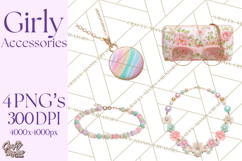 Girly Accessories Clipart, Pastel Fashion Accessories Png Product Image 1