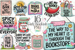 Girly Bookish PNG Sublimation Product Image 1