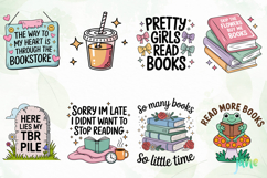 Girly Bookish PNG Sublimation Product Image 3