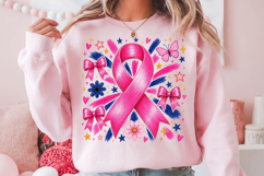 Girly Breast Cancer Awareness Png,Brushstroke Ribbon Product Image 2