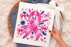 Girly Breast Cancer Awareness Png,Brushstroke Ribbon Product Image 3