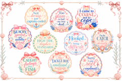 Girly Coastal PNG Bundle | Coquette Beach Bows &amp; Seashel Set Product Image 2