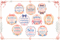 Girly Coastal PNG Bundle | Coquette Beach Bows &amp; Seashel Set Product Image 4
