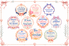 Girly Coastal PNG Bundle | Coquette Beach Bows &amp; Seashel Set Product Image 6