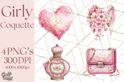 Parisian Coquette Accessories PNG, Girly Clipart, Pastel Product Image 1