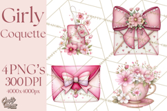 Parisian Coquette Accessories PNG, Girly Clipart, Pastel Product Image 1