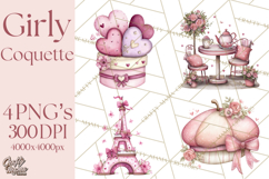 Parisian Coquette Accessories PNG, Girly Clipart, Pastel Product Image 1
