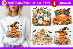 Girly autumn pumpkin sublimation with cute pumpkins Product Image 1