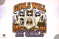 Girly Ghost Halloween Png, Spooky girls will be girls ghost Product Image 1