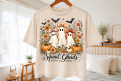 Girly Ghost Squad PNG Halloween Cat &amp; Pumpkins Product Image 2