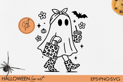 Halloween Ghost &amp; Skeleton Clipart Bundle, SVG PNG Product Image 15
