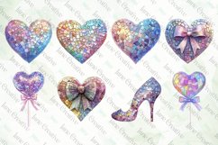 Girly Glitter Coquette Valentine Clipart Bundle Product Image 5