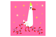 Silly Goose Birthday Clipart Set 11 Whimsical Party Goose Product Image 12