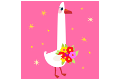 Silly Goose Birthday Clipart Set 11 Whimsical Party Goose Product Image 6