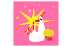 Silly Goose Birthday Clipart Set 11 Whimsical Party Goose Product Image 8