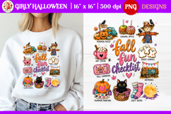 Girly Halloween sublimation seasonal shirts | Fall PNG Product Image 1