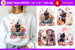 Girly Preppy Brushstroke Hallowen Shirt Sublimation Product Image 1