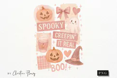 Girly Halloween Collage PNG | Halloween PNG Product Image 5