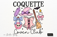 Coquette Coven Club Halloween PNG | Coquette Girly PNG Product Image 1