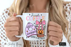Coffee and Seances Halloween PNG | Coquette Girly PNG Product Image 2