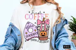 Coffee and Seances Halloween PNG | Coquette Girly PNG Product Image 4
