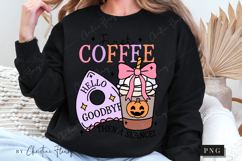 Coffee and Seances Halloween PNG | Coquette Girly PNG Product Image 5