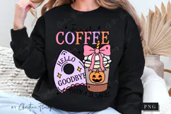 Coffee and Seances Halloween PNG | Coquette Girly PNG Product Image 5