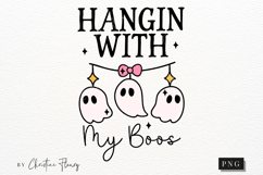 Hanging With My Boos Halloween PNG | Coquette Girly PNG Product Image 1