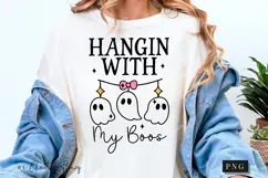 Hanging With My Boos Halloween PNG | Coquette Girly PNG Product Image 4