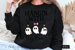 Hanging With My Boos Halloween PNG | Coquette Girly PNG Product Image 5