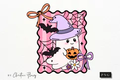 Girly Ghost Halloween PNG | Coquette Girly PNG Product Image 1