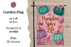 Pumpkin Spice Life Garden Flag Sublimation Design Product Image 2