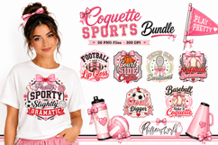 Coquette Sports Quotes Bundle | Trendy Feminine Clipart Product Image 1