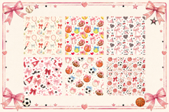 Coquette Sports Quotes Bundle | Trendy Feminine Clipart Product Image 4