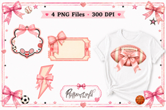 Coquette Sports Clipart | Cute Sports Elements Product Image 1