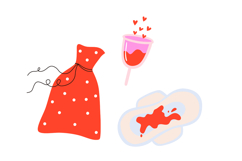 Menstrual Cycle &amp; Women's Health Clipart Set 28 Period Product Image 7