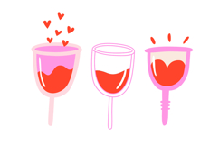 Menstrual Cycle &amp; Women's Health Clipart Set 28 Period Product Image 3