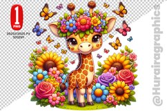 Girraffe Clipart - PNG File Product Image 1