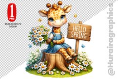 Girraffe Clipart - PNG File Product Image 1