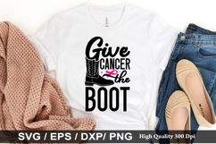 Give cancer the boot SVG - Thyroid Cancer Awareness Design Product Image 1
