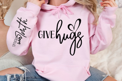 Give hugs Sleeve Svg Design Product Image 3