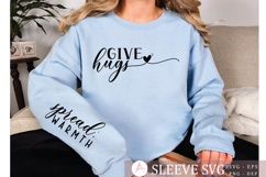Give hugs Sleeve SVG Design Product Image 3