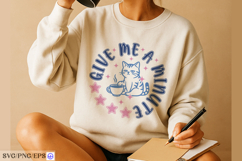 Funny Cat Hand-Drawn SVG PNG Sublimation Design Product Image 4