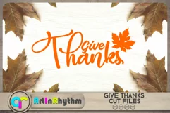 Give thanks SVG / Fall sign SVGth / Thanksgiving SVG Product Image 1