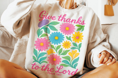 Give Thanks To The Lord PNG, Floral Christian PNG, Jesus PNG Product Image 2