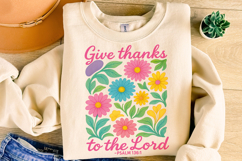 Give Thanks To The Lord PNG, Floral Christian PNG, Jesus PNG Product Image 3